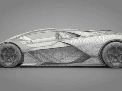 Generic Sport Car 01 3D Model