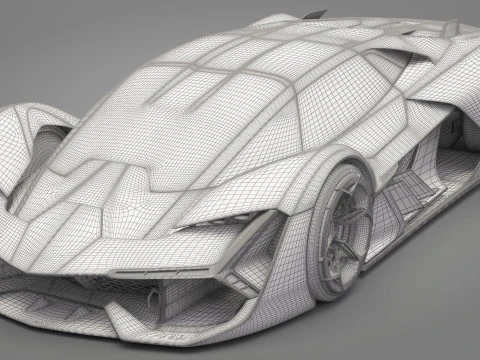 Generic Sport Car 01 3D Model