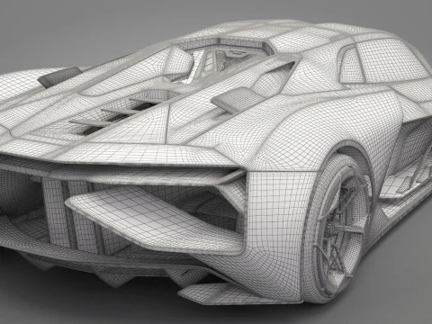 Generic Sport Car 01 3D Model
