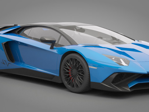 Generic Sport Car 02 3D Model