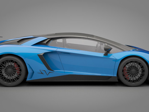 Generic Sport Car 02 3D Model