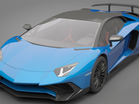 Generic Sport Car 02 3D Model