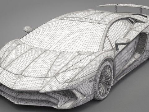 Generic Sport Car 02 3D Model
