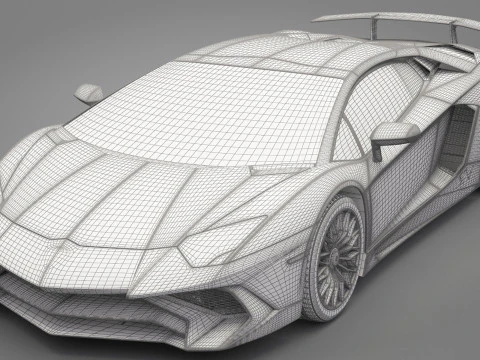 Carro Esportivo Gen&eacute;rico 02 Modelo 3D