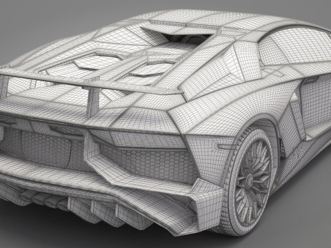 Generic Sport Car 02 3D Model