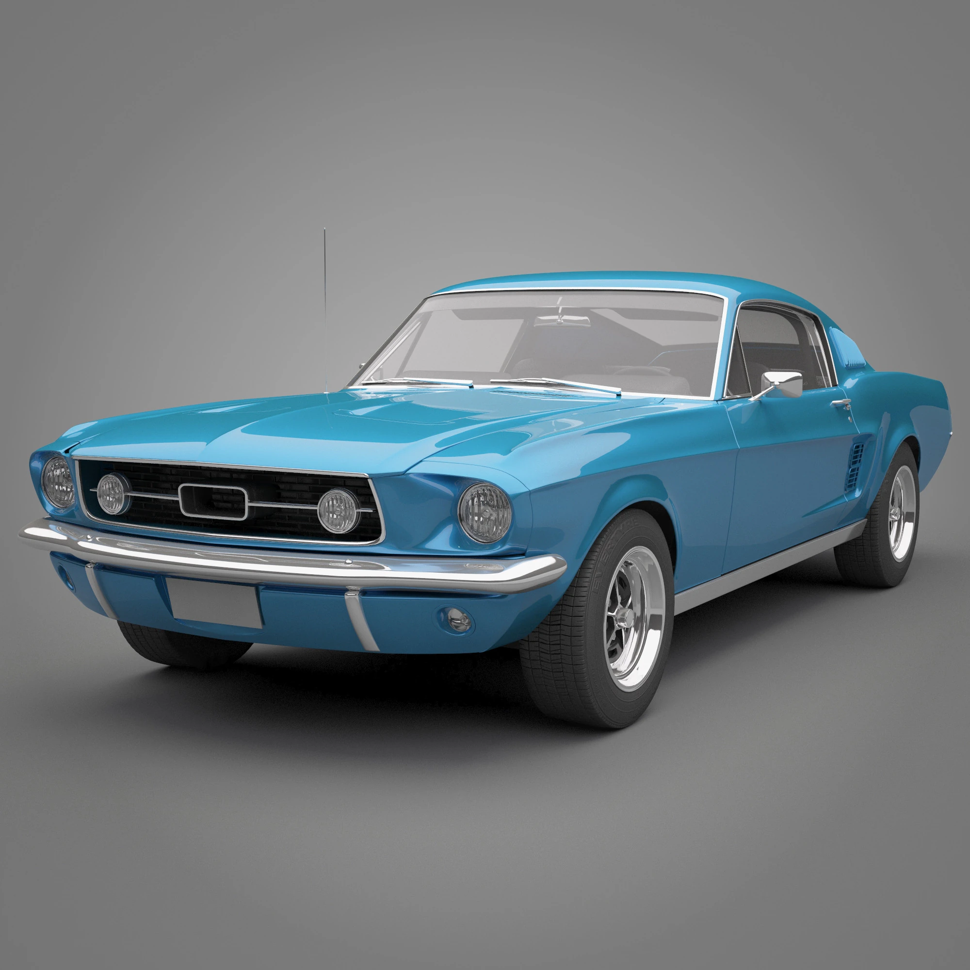 Generic Old Car 02 3D Model .c4d .max .obj .3ds .fbx .stl .blend 