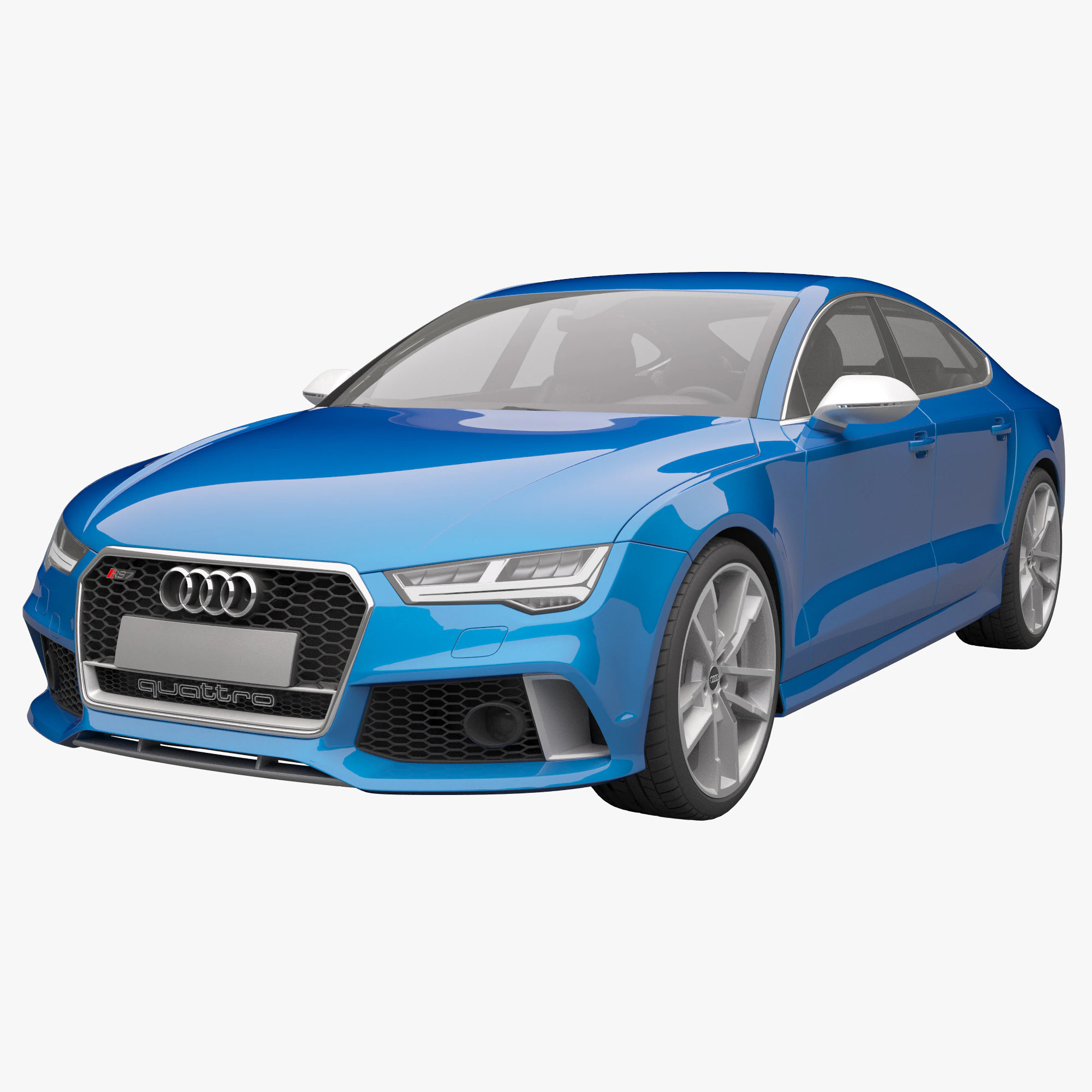 Audi RS7 Sportback 2016 3D Model .c4d .max .obj .3ds .fbx .stl .blend