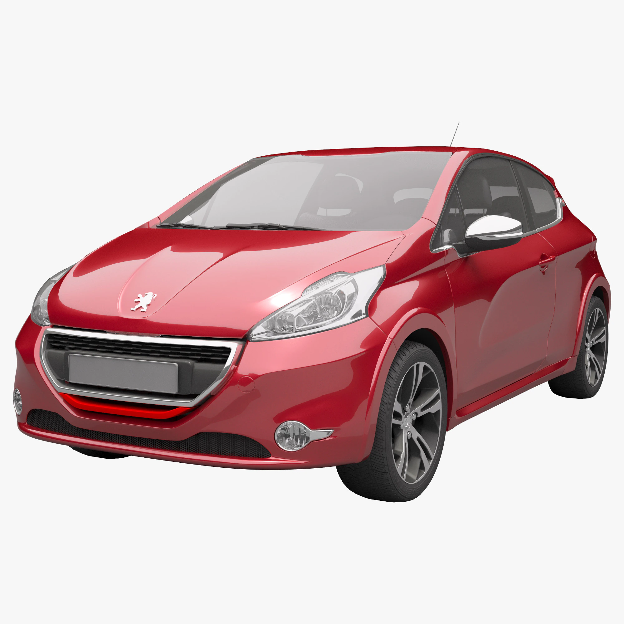 Peugeot 208 GTI 3D Model .c4d .max .obj .3ds .fbx .stl .blend