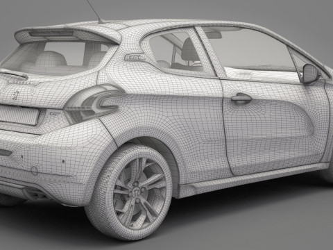 Peugeot 208 GTI 3D Model