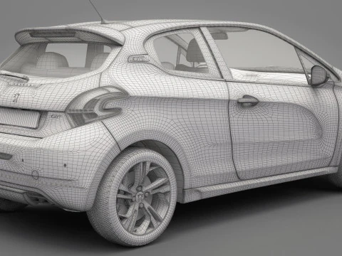 Peugeot 208 GTI 3D Model