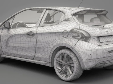 Peugeot 208 GTI 3D Model
