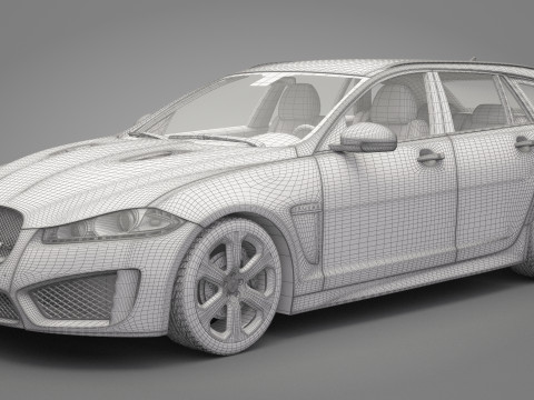 Jaguar XFR-S Sportbrake 3D Model