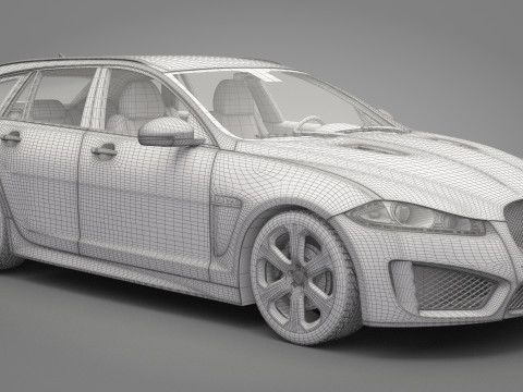 Jaguar XFR-S Sportbrake 3D Model