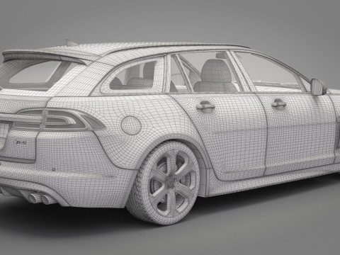 Jaguar XFR-S Sportbrake 3D Model