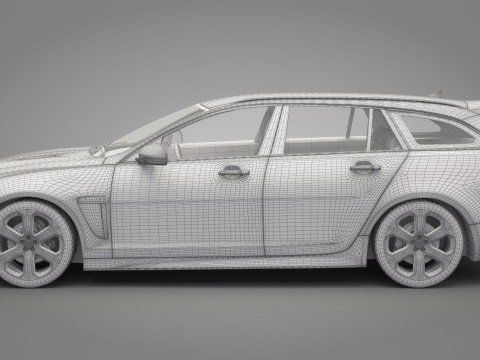 Jaguar XFR-S Sportbrake 3D Model