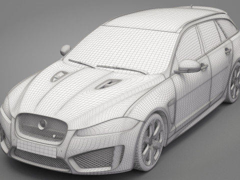 Jaguar XFR-S Sportbrake 3D Model