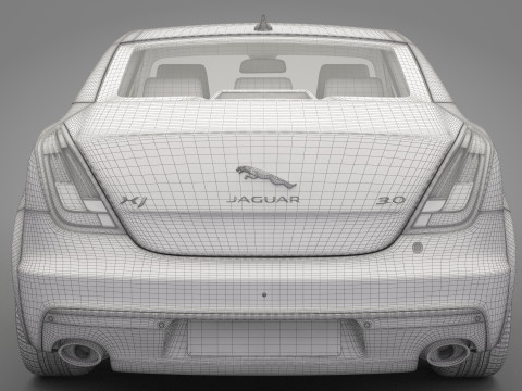 Jaguar XJ 2016 3D Model
