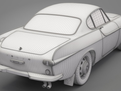 Old Volvo Car 3D Model
