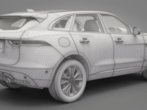 Jaguar F-Pace 3D Model