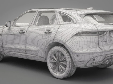 Jaguar F-Pace 3D Model