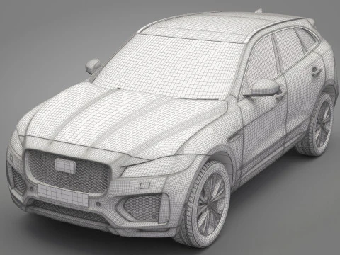 Jaguar F-Pace 3D Model