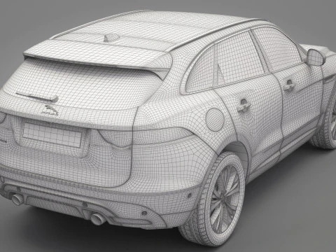 Jaguar F-Pace 3D Model