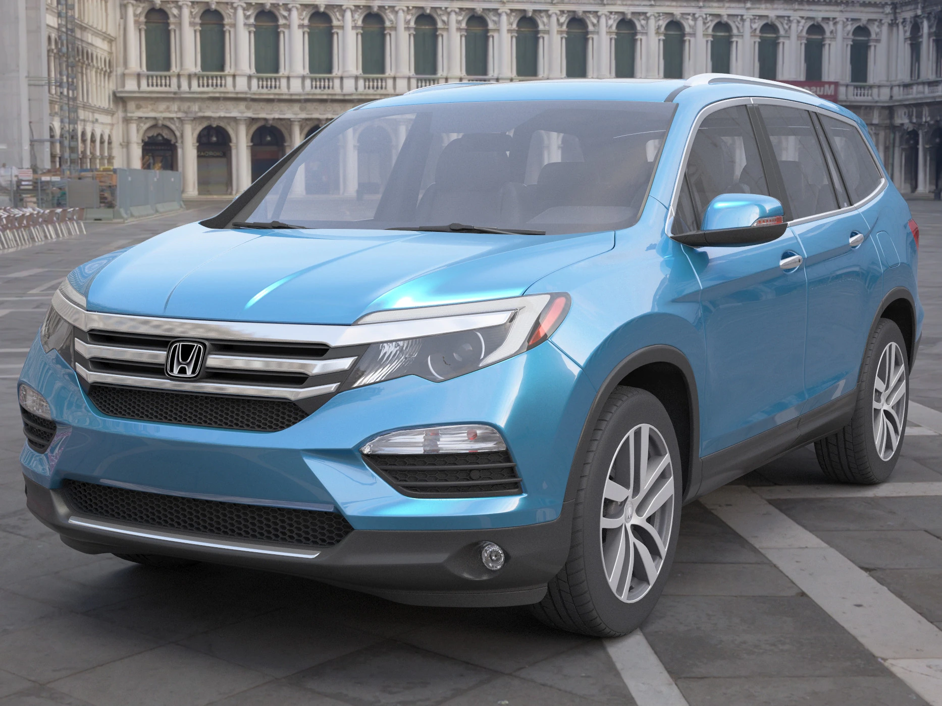 Generic Honda Crossover 3D Model .c4d .max .obj .3ds .fbx .stl .blend 