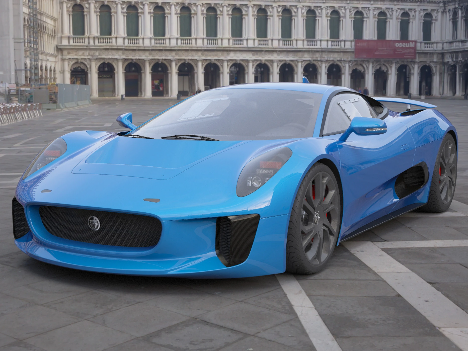 Jaguar C-X75 3D Model .c4d .max .obj .3ds .fbx .stl .blend 