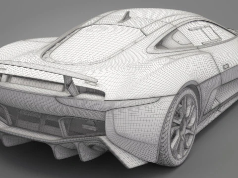 Jaguar C-X75 3D Model