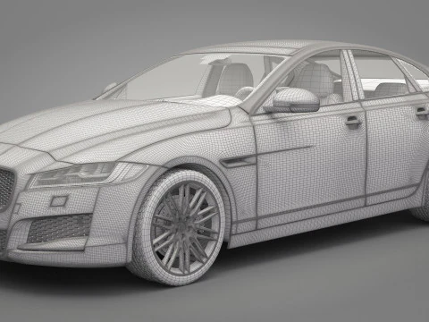 Jaguar XF 3D Model