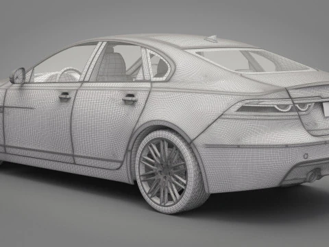 Jaguar XF 3D Model