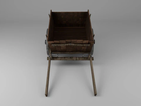 Donkey Cart Martin 3D Model