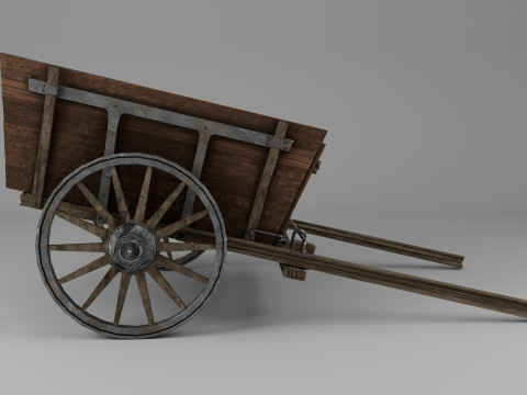 Donkey Cart Martin Model 3D
