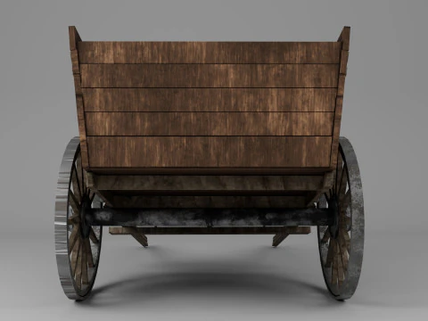 Donkey Cart Martin 3D Model