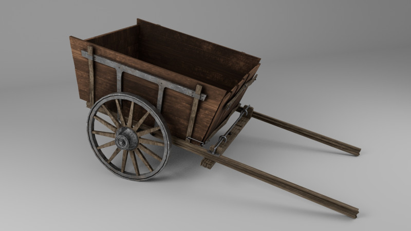 Donkey Cart Martin Model 3D .c4d .max .obj .3ds .fbx .stl .blend