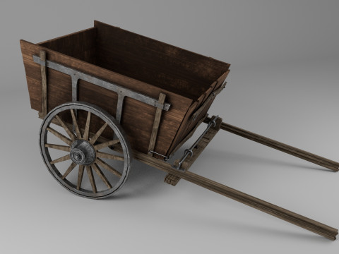 Donkey Cart Martin 3D Модель