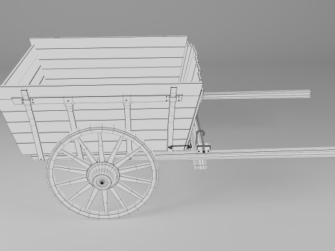 Donkey Cart Martin Model 3D