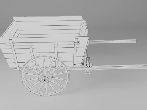 Donkey Cart Martin 3D Model