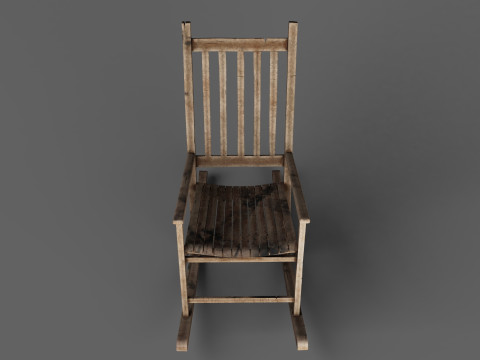 Wooden rocking chair Modelo 3D