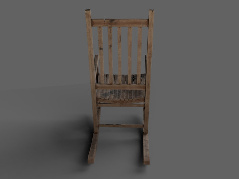 Wooden rocking chair Modelo 3D