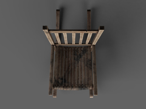Wooden rocking chair Modelo 3D