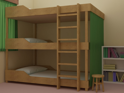 Jaden Yuki bedroom YUGIOH GX Modelo 3D