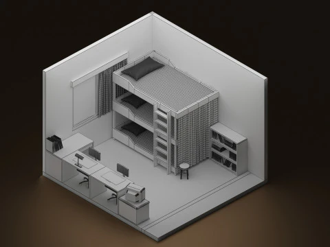Jaden Yuki bedroom YUGIOH GX 3D Model