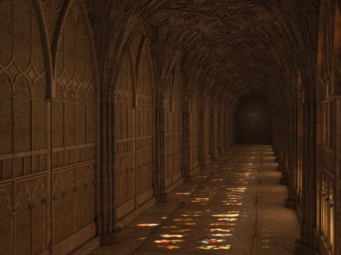 Gloucester cathedral cloister 3D Model