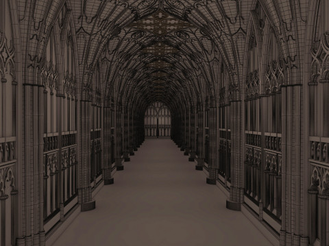 Gloucester cathedral cloister Model 3D