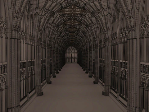 Gloucester cathedral cloister 3D Model