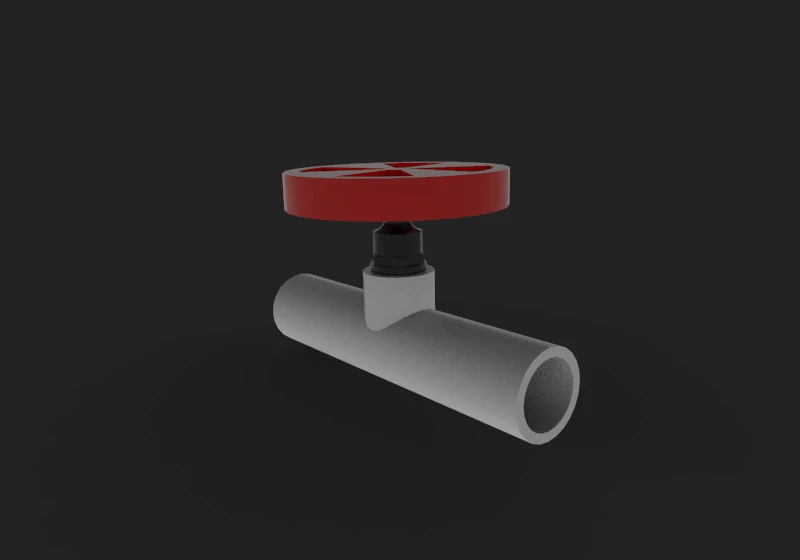 Gate Valve Miniature 3D Print Model .c4d .max .obj .3ds .fbx .stl .blend