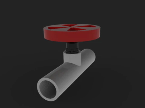 Gate Valve Miniature 3D Print Model