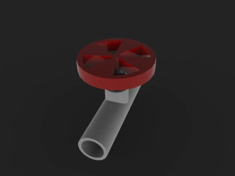 Gate Valve Miniature 3D Print Model