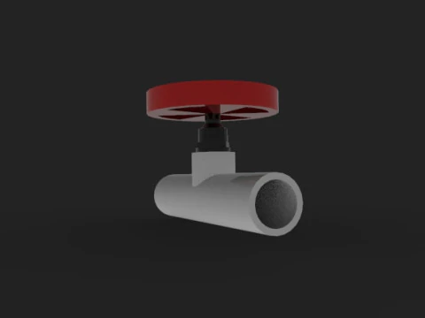 Gate Valve Miniature 3D Print Model